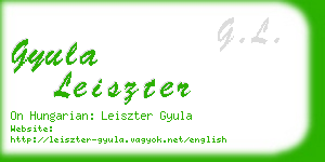 gyula leiszter business card